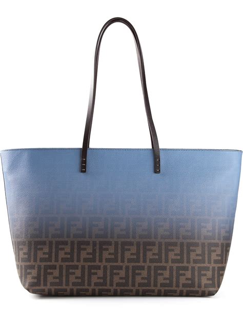 blue fendi tote|fendi tote shopper.